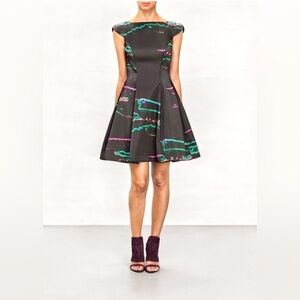 & OTHER STORIES Sculptural Shape Black Multi Cocktail DRESS size 4